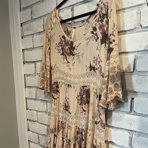 Free People floral tiered tunic dress